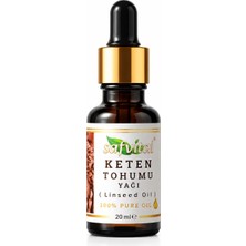Safvital Keten Tohumu Yağı 20 ml Soğuk Pres Saç Cilt Vücut Bakımı ve Masaj Için Bitkisel Bakım Yağı