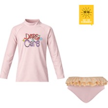 Daring Littles Uv Korumalı Upf 50+ Çocuk Yüzme Seti - Uzun Kollu Pembe Üst &  Alt - Hos Koleksiyonu