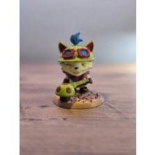 Pilovestik League Of Legends Teemo Figür - 13CM Pla 3D Baskı El Boyaması Hediyelik Heykelcik