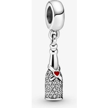 Lovecharm Köpüklü Şarap Şişesi Sallantılı Zirkon Taşlı Charm