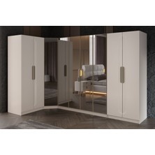 Doressa Artos 9 Kapılı 5 Reflekte Camlı Köşe Gardırop