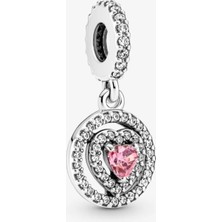Lovecharm Işıltılı Çift Hale Kalpli Sallantılı Charm