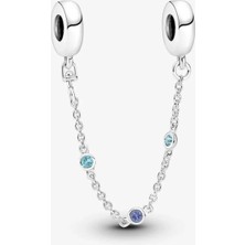 Lovecharm Üç Mavi Taşlı Güvenlik Zinciri