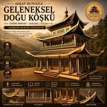 Algwood Pagoda Tapınağı Minyatür Ahşap Maket 3D Puzzle Dıy Kendin Yap Hobi Koleksiyon Seti