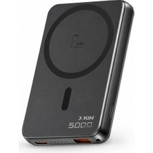 Xkin Xkın Powerbank 5000 Mah Manyetik Kablosuz 22.5W Hızlı Şarj Siyah