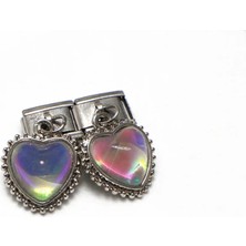 Lovecharm Italyan Charm Kalp Figürlü Parlak Taşlı Modüler Bileklik Charmı