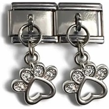 Lovecharm Italyan Charm Kalpli Pati Figürlü Taşlı Bileklik Uyumlu Modül