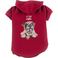 JesPawty Bordo Kapüşonlu Köpek Kıyafeti