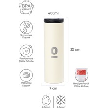 Empressco Espressolab Paslanmaz Çelik Ekru Uzun Termos 480 ml No:48 - Fiyatı, Yorumları