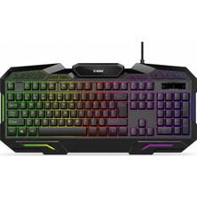 Xkin Xkın Kablolu Mekanik Rgb Oyuncu Klavyesi 104 Tuş Türkçe Q Siyah
