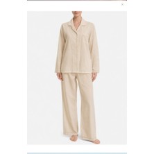 Sile Atelier Sıle Atelıer Fistolu Uzun Kol Şile Bezi Pijama Takımı