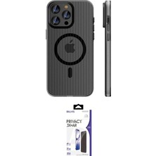 Teknoparkx Ieg™ Iphone 16 Pro Max Kılıf Pusula Minimal Koleksiyonu - Siyah Bilvis 3x Ar Hayalet Cam Ekran