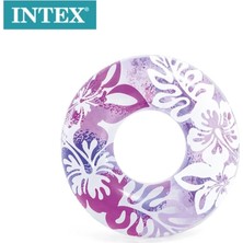 intex 91 cm Renkli Çiçek Desenli Havuz Simidi Can Simidi