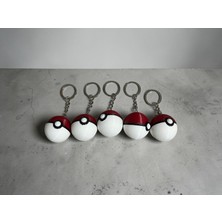 3D Tasarım Pokemon Topu Anahtarlık Seti-Doğum Günü , Özel Günler , Öğrenciler Için Hediyelik Ürün (5 Adet)