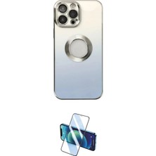 Teknoparkx Ieg™ Iphone 14 Pro Kılıf Kutup Yansıma Özel Seri - Siyah 3D Antistatik Cam Ekran Koruyucu Tk