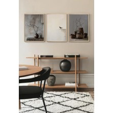 Muyika Design Dekoratif Duvar Tablosu Seti Ahşap Çerçeveli Modern Yatak Odası Koltuk Arkası Panosu