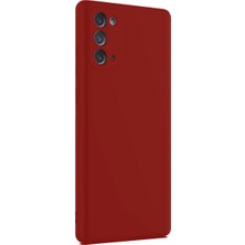 Elivora Newface Samsung Galaxy Note 20 Kılıf First Silikon - Bordo