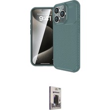 Teknoparkx Ieg™ Iphone 16 Pro Max Kılıf Eksen Form Prime - Siyah Bilvis Hayalet Cam Ekran Koruyucu Tknprk