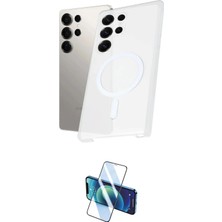 Teknoparkx Ieg™ Galaxy S25 Ultra Kılıf Kutup Minimal - Siyah 3D Antistatik Cam Ekran Koruyucu Tknprk-Tkaks