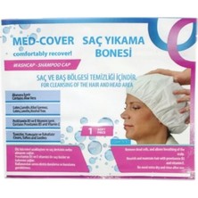 Med-Cover Şampuanlı Saç Yıkama Bonesi — Su Gerektirmeyen Hasta Saç Temizleme Bonesi