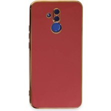Elivora Newface Huawei Mate 20 Lite Kılıf Volet Silikon - Kırmızı