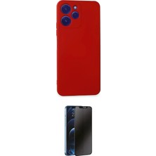 Teknoparkx Ieg™ Redmi 12 Kılıf Ahenk Serisi - Siyah 3D Antistatik Hayalet Cam Ekran Koruyucu Tknprk-Tkaks3