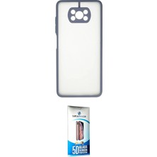 Teknoparkx Ieg™ Pocophone X3 Kılıf Ahenk Çizgi Serisi - Siyah 5d Eko Cam Ekran Koruyucu Tknprk-Tkaks3