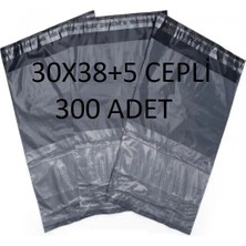 Baskısız Gri Renk 30X38+5 Poşeti 300 Adet Dayanıklı Cepli Kargo Poşeti Cac Plastik