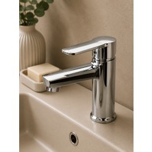 VİTKARSU ARMATÜR Kare Elite Mix Banyo Lavabo Bataryası (Yerli Üretim) Pirinç Gövde