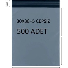 Baskısız Gri Renk 30X38+5 Poşeti 500 Adet Dayanıklı Cepsiz Kargo Poşeti Cac Plastik