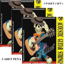 Alice A206 Akustik Gitar Tel Seti ( 3 Set )