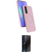 Teknoparkx Ieg™ Galaxy A36 Kılıf Iz Işık Koleksiyonu - Siyah 3D Antistatik Hayalet Cam Ekran Koruyucu T