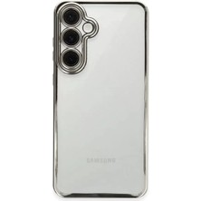 Elivora Newface Samsung Galaxy S24 Fe Kılıf Razer Lensli Silikon - Gümüş