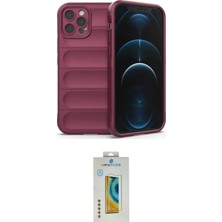 Teknoparkx Ieg™ Iphone 12 Pro Kılıf Atlas Koleksiyonu - Siyah Polymer Nano Ekran Koruyucu Tknprk-Tkaks3
