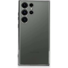 Elivora Newface Samsung Galaxy S23 Ultra Kılıf Razer Lensli Silikon - Gümüş
