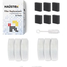 Haustier WF007L Otomatik Kedi Su Sebili Uyumlu Filtre Seti (6 Adet)