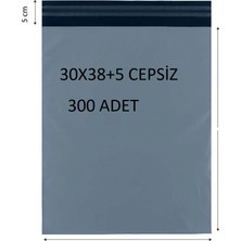 Baskısız Gri Renk 30X38+5 Poşeti 300 Adet Dayanıklı Cepsiz  Kargo Poşeti Cac Plastik