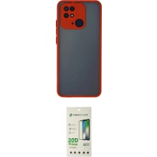 Teknoparkx Ieg™ Redmi 10C Kılıf Ahenk Çizgi Serisi - Siyah 20D Premium Cam Ekran Koruyucu Tknprk-Tkaks3