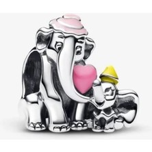 Lovecharm Disney Dumbo ve Anne 925 Ayar Gümüş Charm