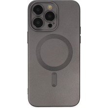 Elivora Newface Apple iPhone 13 Pro Kılıf Moshi Lens Magneticsafe Silikon - Füme