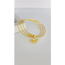 Sones Aksesuar Arı Charm Çelik Bilezik
