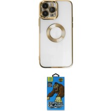 Teknoparkx Ieg™ Iphone 14 Pro Kılıf Pusula Form - Siyah 18D Cam Ekran Koruyucu Tknprk-Tkaks3