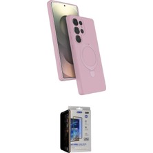 Teknoparkx Ieg™ Galaxy S23 Ultra Kılıf Iz Işık Koleksiyonu - Siyah Durable Full Glue Curved Hayalet Cam