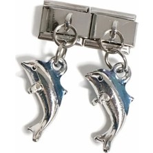 Lovecharm Yunus Figürlü Renkli Italyan Charm – Çelik Bileklik Uyumlu Sallantılı Charm