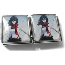 Lovecharm Anime Figürlü Italyan Charm | Paslanmaz Çelik Bileklik Uyumlu Kare Charm