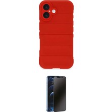 Teknoparkx Ieg™ Iphone 16 Kılıf Atlas Koleksiyonu - Siyah 3D Antistatik Hayalet Cam Ekran Koruyucu Tknprk