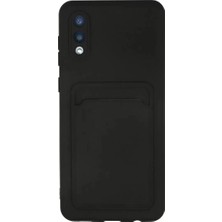 Derin Stok Galaxy A02 Kılıf Kelvin Kartvizitli Silikon - Siyah
