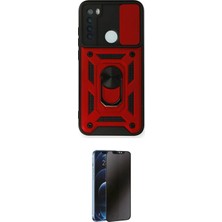 Teknoparkx Ieg™ Redmi Note 8 Kılıf Ahenk Klasik - Siyah 3D Antistatik Hayalet Cam Ekran Koruyucu Tknprk-Tk
