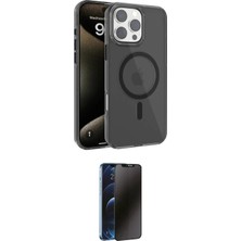 Teknoparkx Ieg™ Iphone 16 Pro Max Kılıf Doruk Doku Özel Seri - Siyah 3D Antistatik Hayalet Cam Ekran Kor