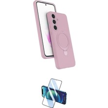 Teknoparkx Ieg™ Galaxy S25 Fe Kılıf Iz Işık Koleksiyonu - Siyah 3D Antistatik Cam Ekran Koruyucu Tknprk